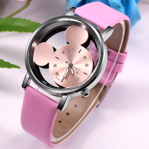 Pink Mouse Ears Hollow Watch NWT - Picture 3 of 7